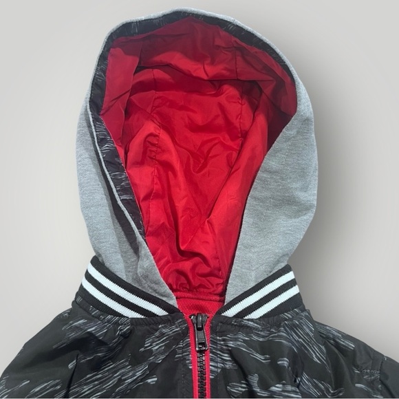 365 Kids Black and Gray Camouflage Zip Up Hooded Jacket - Picture 7 of 11